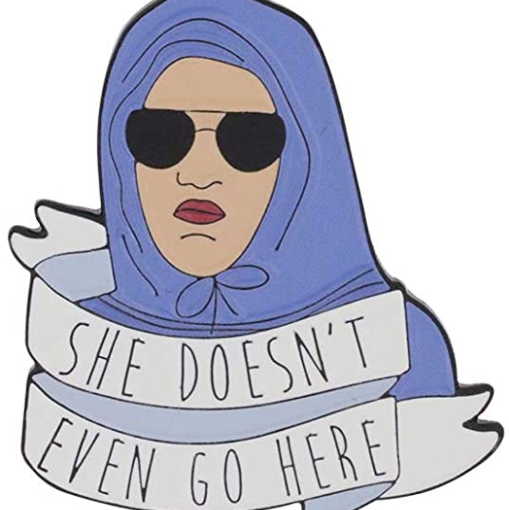 She Doesn't Even Go Here Damian Hoodie Enamel Pin